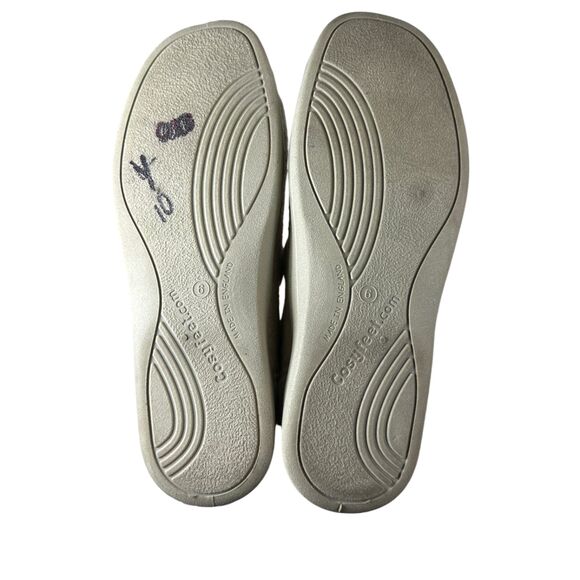 Cosyfeet Margaret Neutral Floral Mary Jane Shoes Size 9 Extra Wide 6E - Picture 8 of 9